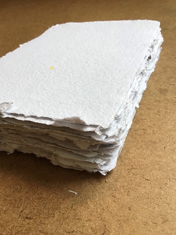 BY THE SHEET White Handmade Paper Recycled Paper Eco Friendly