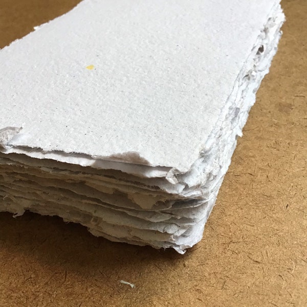 BY THE SHEET White handmade paper, recycled paper, eco friendly paper, homemade paper, art paper, drawing paper, decorative paper, acid free