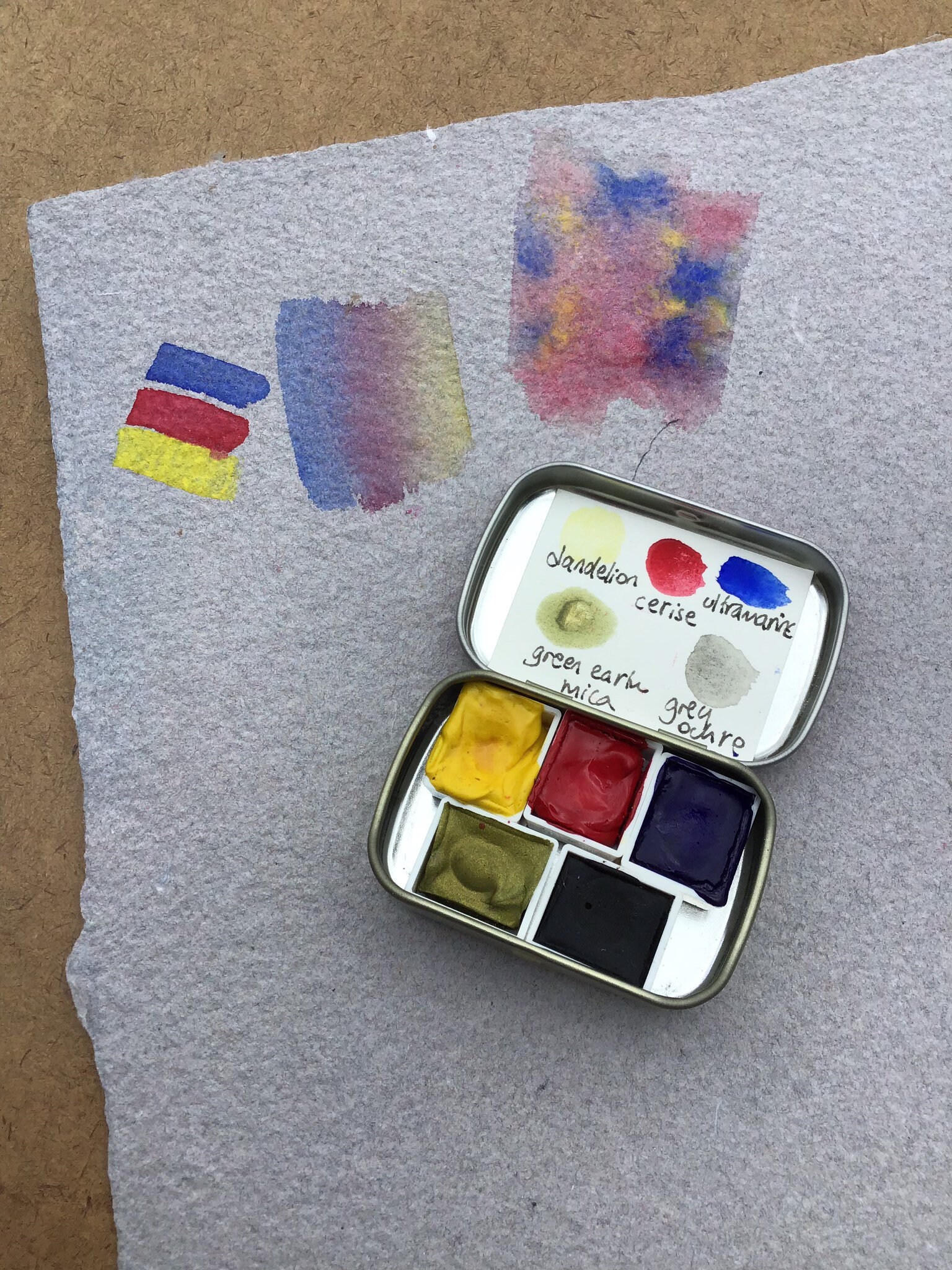 8.5x11 inch Grey watercolor paper, vegan, wet media paper, watercolour