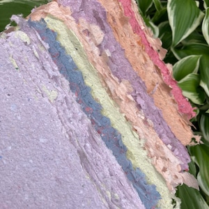 10 assorted sheets of handmade recycled paper, eco friendly, textured collage supply