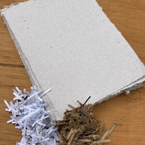 10 sheets 8.5x11 inch handmade recycled card stock, heavyweight paper, 350gsm image 6