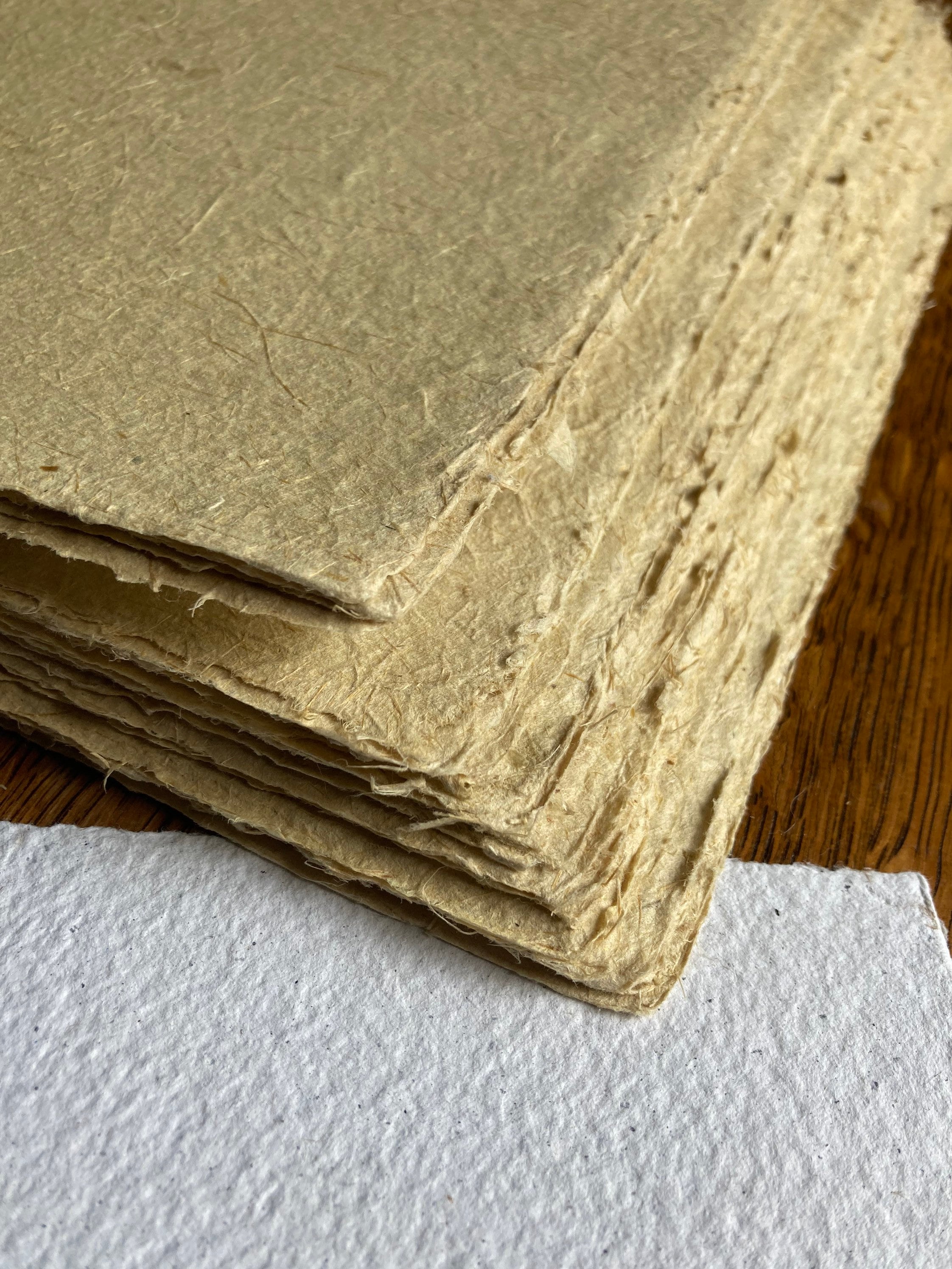 Bamboo Paper 8 5x11 Inch Card Stock Handmade Paper Raw Plant Paper