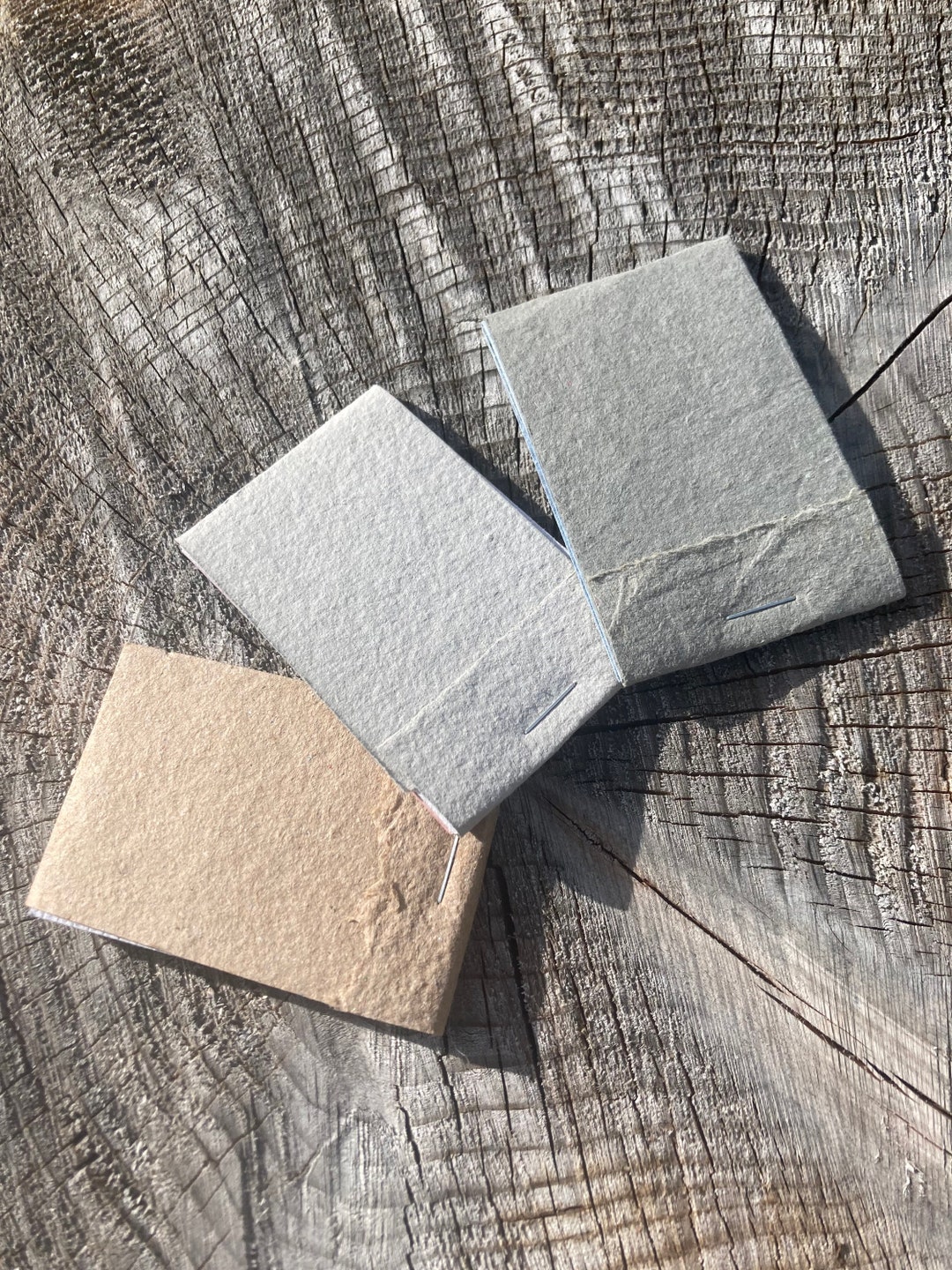 Set of 3 Matchbook Notebooks, Mini Notebook Notepad, Recycled Paper ...