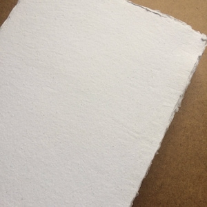 Handmade recycled Watercolor paper, single sheet, vegan, wet media paper, calligraphy, intaglio image 8