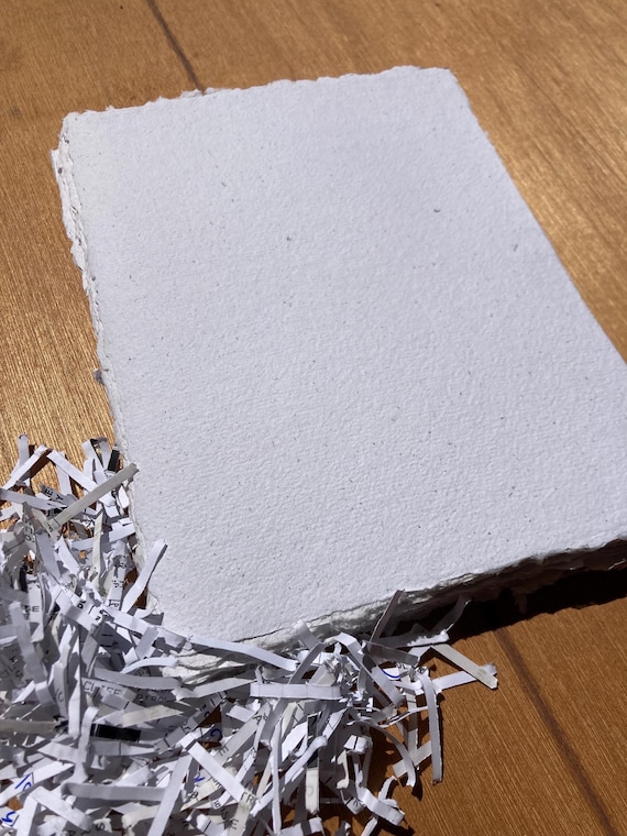 BY THE SHEET White handmade paper, recycled paper, eco friendly paper, homemade paper, art paper, drawing paper, decorative paper, acid free