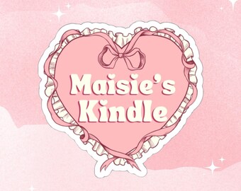Anpassat Kindle-klistermärke | Kokett boklig stil, personlig bokmalspresent