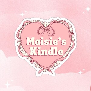 Custom Kindle Sticker | Coquette Sticker | Bookish Sticker | Bookworm Gift | Personalized Gift | Cute Kindle Sticker