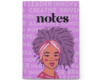 Empowerment Journal for Black Women: Purple Mosaic Hardcover Notebook