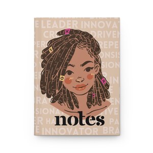 Inspirational Notebook for black girls, empowerment journal, positivity, affirmations, college ruled, Birthday gift, Gift for Daughter, Boss
