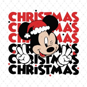 Mickey & Friends Christmas PNG: Family Xmas Trip (Instant Download)