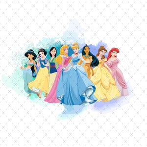 Disney Princess Png, Princess Svg, Princess Sublimation Files, Princess Clipart, Family Vacation Png, Besties Png, Summer Png