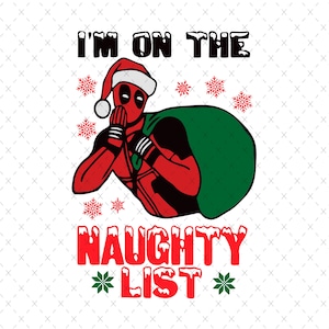 Deadpool Christmas SVG: Santa Hat PNG, Cricut Ready (Digital Download)