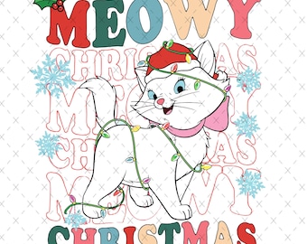 Merry Catmas PNG - Weihnachtskatze Design (Digitaler Download)