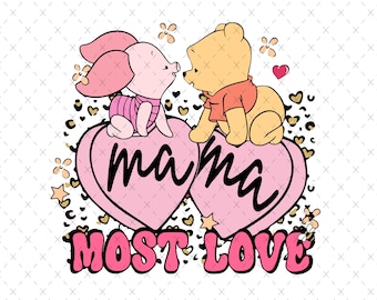 Mom Png, Mama Svg, Winnie the Pooh Mom Png, Winnie the Pooh Png
