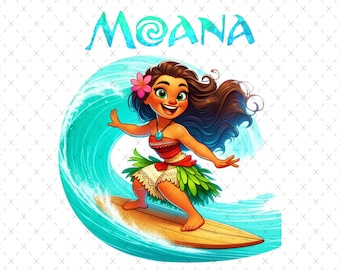 Moana Clipart: Layered SVG, Birthday Print (PNG)