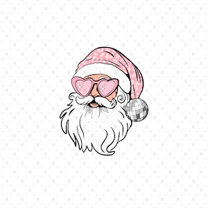 Retro Santa Disco Christmas PNG
