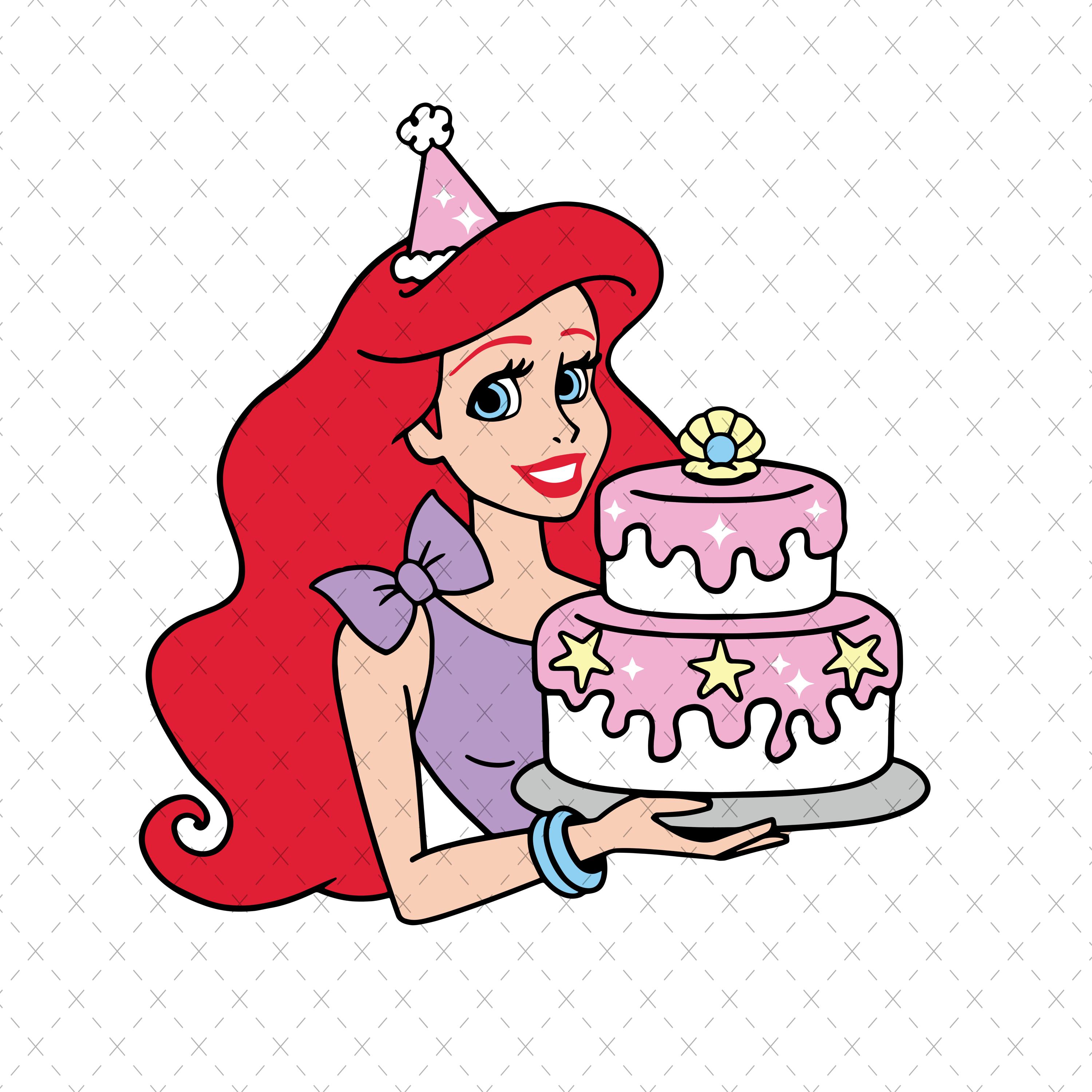 Princess Ariel Birthday PNG Mermaid Cake, Magical Kingdom (for — free download