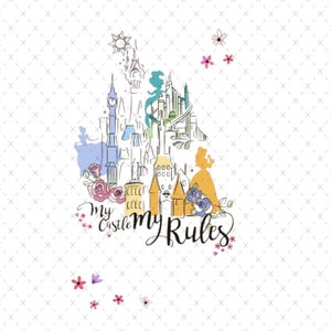 Magical Castle Floral PNG: Family Vacation Shirt Design