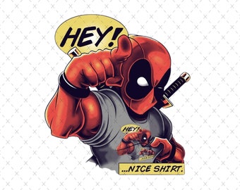 Deadpool Hey PNG SVG: Diseño de superhéroe (Descarga digital)