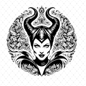Maleficent Villains Mandala SVG, Green Wizard Mandala, Maleficent , Zentangle Silhouette Cut Files, Png, Printable, Sublimation Design