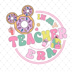 In My Teacher Era Png, Teacher Era Png, Cool Teacher Png, Retro Teacher Png, 1st Day of School Png, Back to School Png, Teacher Appreciation