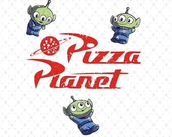 Pizza Planet SVG PNG: Alien Party Design (Digital Download)