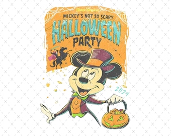 Retro Mickey Halloween Party SVG PNG: Spooky Season Design (Digital Download)