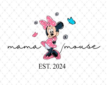 Mouse Mommy PNG: Mother's Day Sublimation Design (Digital File)