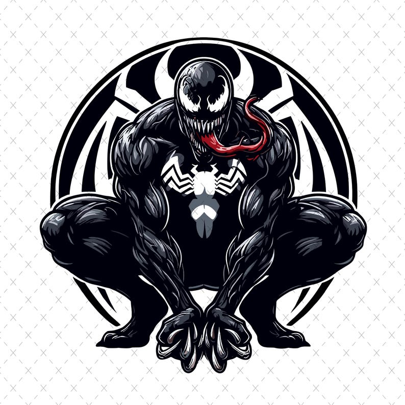Venom Png, Watercolor and Splash styles, high resolution PNG files for t-shirts, posters, mugs and more, instant download