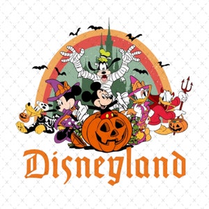 Mouse And Friends Halloween Svg Png, Halloween Clipart Svg Png, Trick Or Treat Png, Spooky Vibes Png Svg, Halloween Sublimation, Pumpkin Png