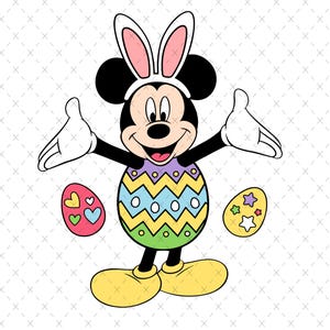 Mouse Easter Egg SVG: Bunny Ears, Family Trip Shirt (Digital Download)