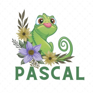 Retro Rapunzel Pascal Png, Retro Princess Png, Retro Pascal Png, Floral Pascal Png, Pascal, Instant Download, Digital File