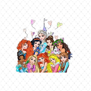 Disney Princess Png, Princess Svg, Princess Sublimation Files, Princess Clipart, Family Vacation Png, Besties Png, Summer Png