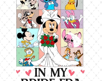 Disney Bride Era Png, mariage de princesse, enterrement de vie de jeune fille (téléchargement numérique)