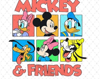 Mickey and Friends PNG: Family Vacation Digital File