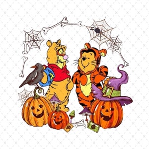 Winnie The Pooh Halloween Png, Winnie The Pooh Svg, Winnie Halloween Pumpkin Png, Winnie Halloween Sublimation, Spooky Png, Trick Or Treat
