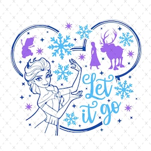 Frozen Clipart: Princess Anna, Elsa, Olaf SVG PNG (Digital Download)