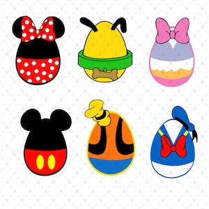 Pâques Disney Peeps SVG, SVG de Pâques lapin de Pâques, personnage Disney Pâques SVG, Pâques Disney couper des fichiers pour les projets de conception Cricut