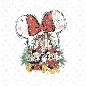 Minnie Gingerbread Castle Christmas, Christmas Sublimation Png, Christmas Svg, Gingerbread Svg, Gingerbread Christmas, Mickey Christmas Png