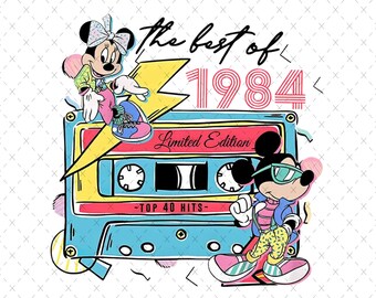 Retro Mickey Mouse 1984 SVG: Family Vacation Trip (Digital File)