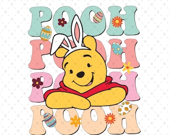 Winnie de Poeh-paashaas, png-bestand: paaseieren (digitale download)