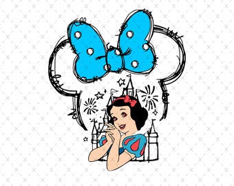Snow White Princess PNG: Family Vacation Design (Digital File)