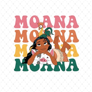 Moana Png, Moana Shirt Png, Moana Clipart, Retro Moana Png, Moana Png, Princess Png,  Digital File, Moana Svg, Disney Princess Svg