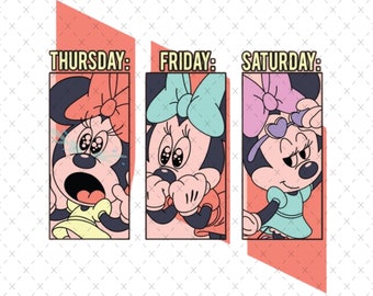 Minnie Mouse Moods SVG/PNG (Digital Download)