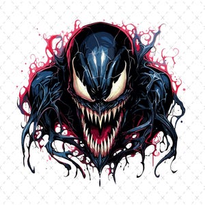 Venom Png, Watercolor and Splash styles, high resolution PNG files for t-shirts, posters, mugs and more, instant download