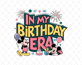 Birthday Mouse and Friends PNG: Magical Kingdom Family Vacation