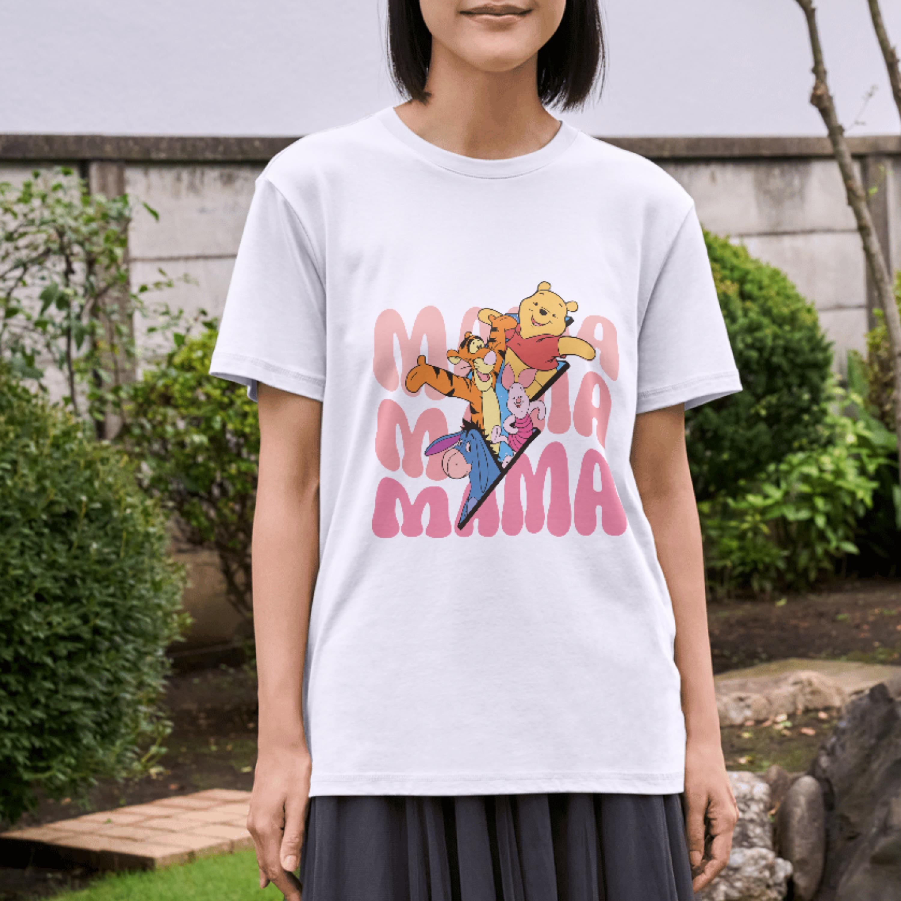 Winnie the Pooh Mama & Mini Matching Shirt Design (SVG, PNG) - Etsy