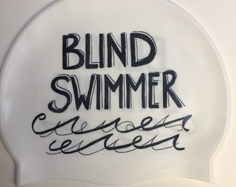 Printed silicone swim cap