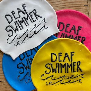 Swimming hat- silicone. Deaf Swimmer