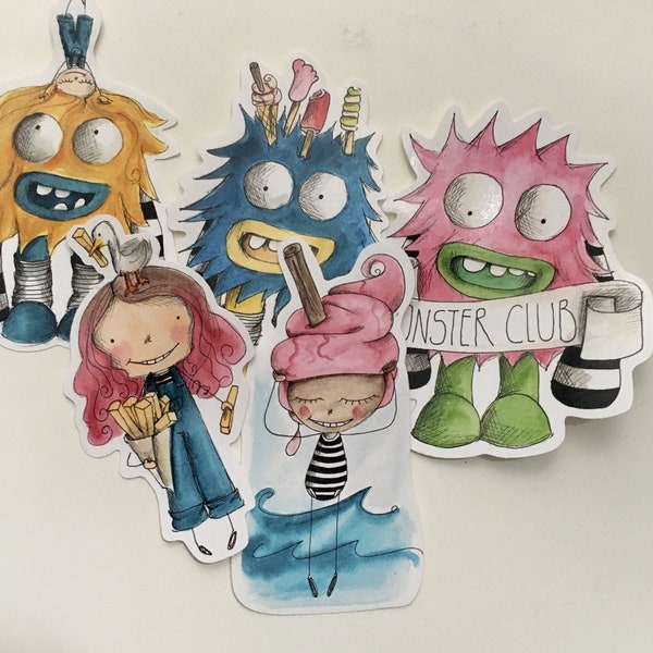 Awesome vinyl sticker - monsters and illustration